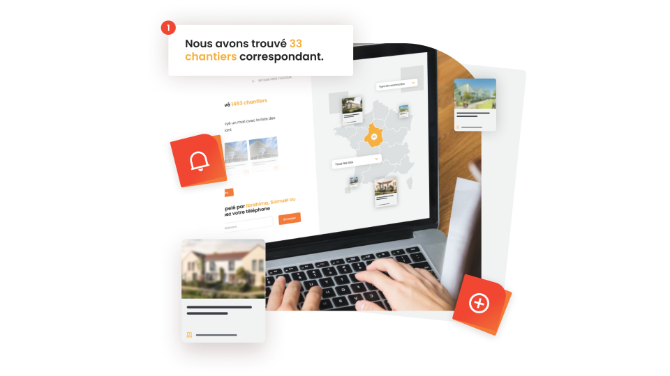 Force commerciale : Nous avons trouvé des chantiers correspondant